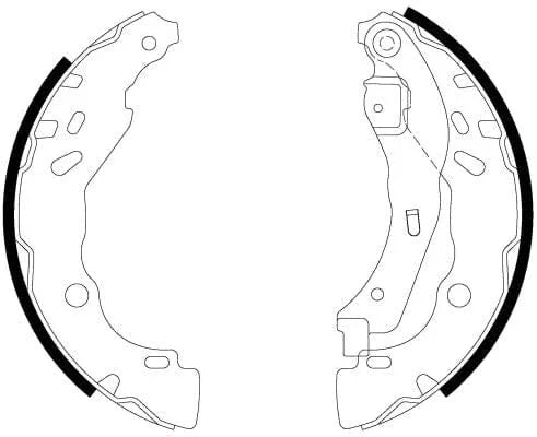 Mintex Brake Shoes Full Set Of 4 Rear With Handbrake Lever MFR751 - image 3