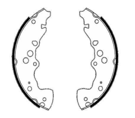 Mintex Brake Shoes Full Set Of 4 Rear Without Handbrake Lever MFR752 - image 3
