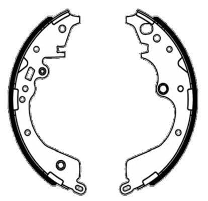 Mintex Brake Shoes Full Set Of 4 Rear Without Handbrake Lever MFR753 - image 3