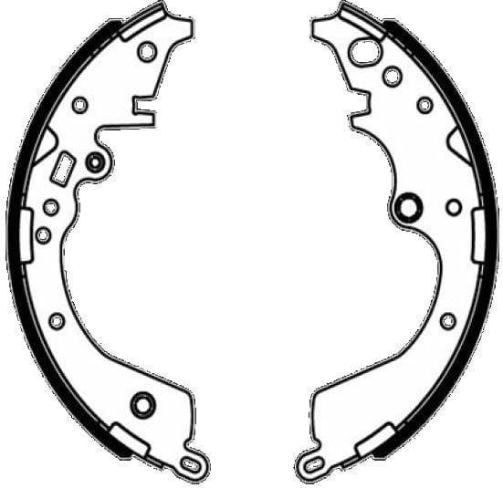 Mintex Brake Shoes Full Set Of 4 Rear Without Handbrake Lever MFR753 - image 4