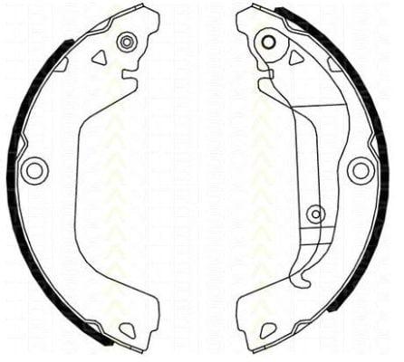 Mintex Brake Shoes Full Set Of 4 Rear With Handbrake Lever MFR756 - image 3