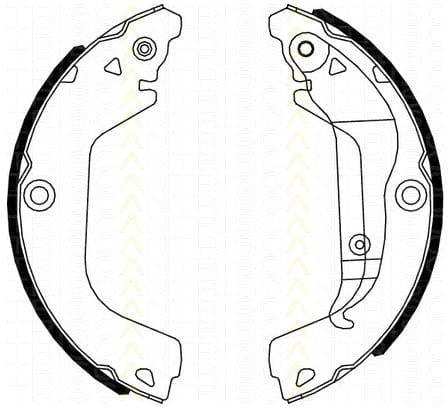 Mintex Brake Shoes Full Set Of 4 Rear With Handbrake Lever MFR756 - image 4