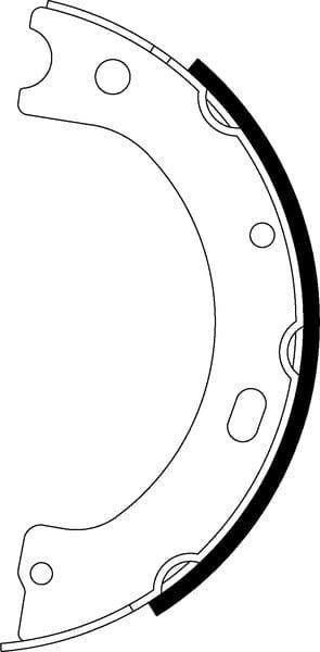 Mintex Parking Brake Shoes Set Of 4 Rear MFR768 - image 3
