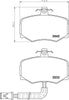 Mintex Brake Pads Set Brake Pads Full Set Of 4 Front MGB421 thumbnail