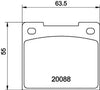 Mintex Brake Pads Full Set Of 4 Front Rear MGB533 thumbnail