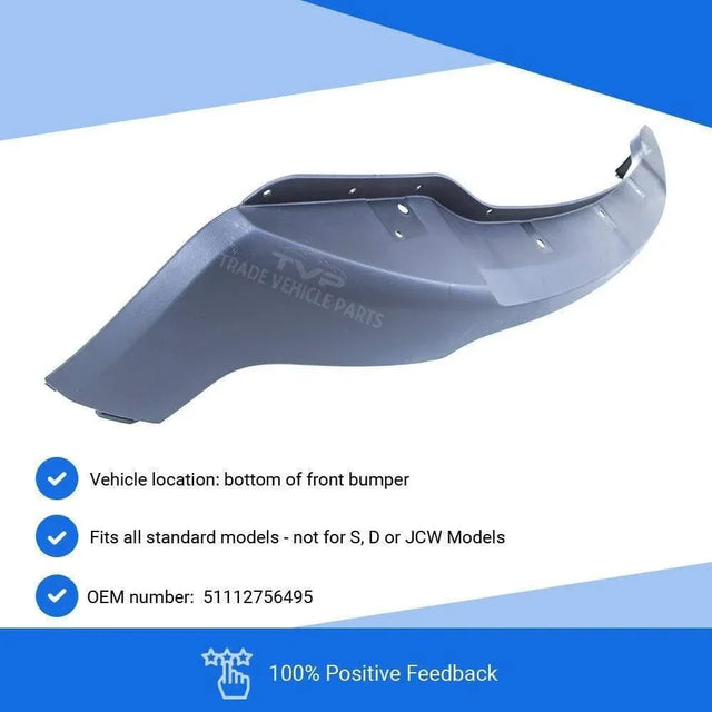 Fits Mini Cooper/One 2006-2010 Front Bumper Lower Spoiler Not For S D Or Jcw Models - image 3