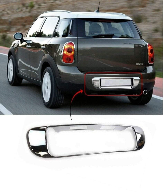 Fits Mini Countryman R60 2011-2017 Rear Bumper Moulding All Chromed / Number Plate Surround - image 2
