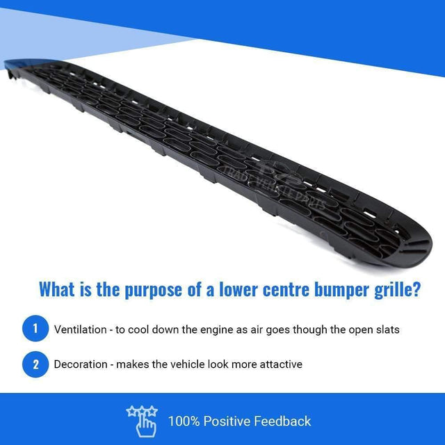 Fits Mini Hatchback, Cabriolet F55 F56 F57 2014- Front Bumper Center Grille Lower Section Mat Dark Gray - image 3
