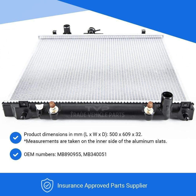 Fits Mitsubishi Shogun / Pajero / Montero 1994-1999 Radiator (2.8 Td) (Automatic) (With/Without Ac) - image 4