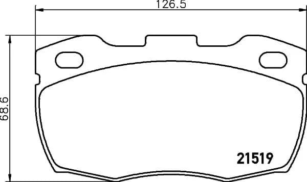 Mintex Brake Pads Set Brake Pads Full Set Of 4 Front MLB114 - image 3