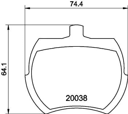 Mintex Brake Pads Set Brake Pads Full Set Of 4 Front MLB37 - image 3