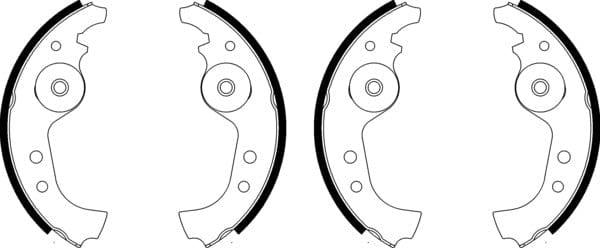 Mintex Brake Shoes Full Set Of 4 Rear With Wheel Brake Cylinder Not Pre-Mounted MSK001 - image 4