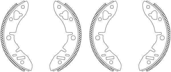 Mintex Brake Shoes Full Set Of 4 Rear With Wheel Brake Cylinder Not Pre-Mounted MSK003 - image 3