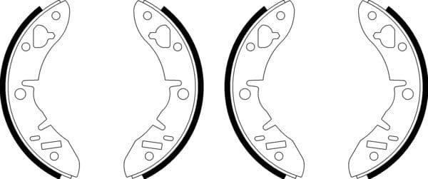 Mintex Brake Shoes Full Set Of 4 Rear With Wheel Brake Cylinder Not Pre-Mounted MSK003 - image 4
