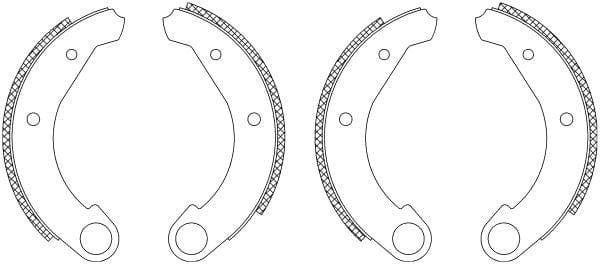 Mintex Brake Shoes Full Set Of 4 Rear With Wheel Brake Cylinder Not Pre-Mounted MSK008 - image 3