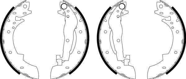 Mintex Brake Shoes Full Set Of 4 Rear With Wheel Brake Cylinder Not Pre-Mounted MSK013 - image 4