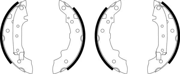 Mintex Brake Shoes Full Set Of 4 Rear With Wheel Brake Cylinder Not Pre-Mounted MSK015 - image 4