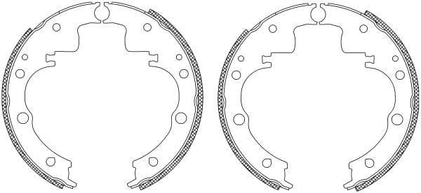 Mintex Brake Shoes Full Set Of 4 Rear With Wheel Brake Cylinder Not Pre-Mounted MSK023 - image 3
