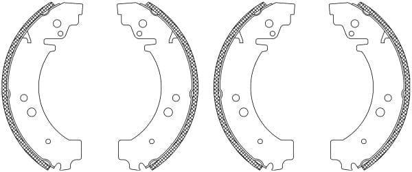 Mintex Brake Shoes Full Set Of 4 Rear With Wheel Brake Cylinder Not Pre-Mounted MSK026 - image 3