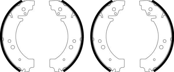 Mintex Brake Shoes Full Set Of 4 Rear With Wheel Brake Cylinder Not Pre-Mounted MSK026 - image 4