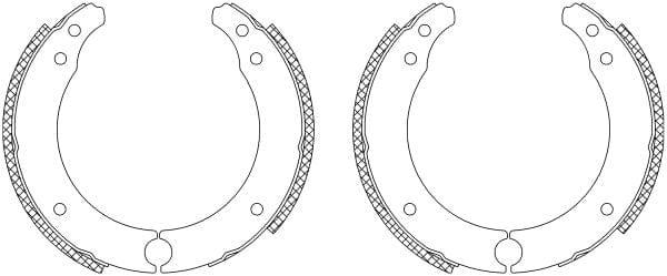 Mintex Brake Shoes Full Set Of 4 Rear With Wheel Brake Cylinder Not Pre-Mounted MSK038 - image 3