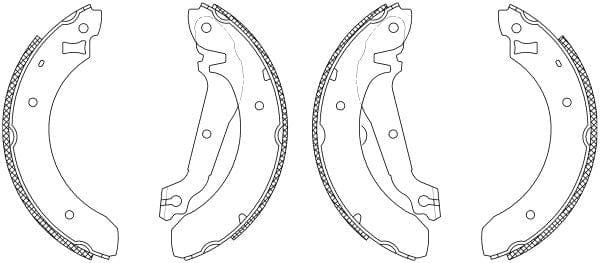 Mintex Brake Shoes Full Set Of 4 Rear With Wheel Brake Cylinder Not Pre-Mounted MSK057 - image 3