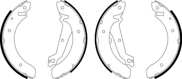 Mintex Brake Shoes Full Set Of 4 Rear With Wheel Brake Cylinder Not Pre-Mounted MSK057 - image 4