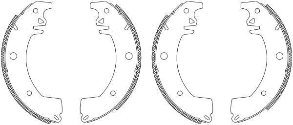 Mintex Brake Shoes Full Set Of 4 Rear With Wheel Brake Cylinder Not Pre-Mounted MSK069 - image 3