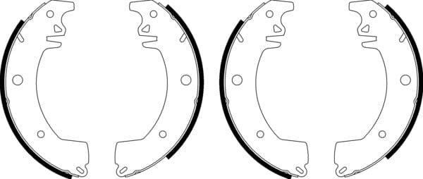 Mintex Brake Shoes Full Set Of 4 Rear With Wheel Brake Cylinder Not Pre-Mounted MSK069 - image 4