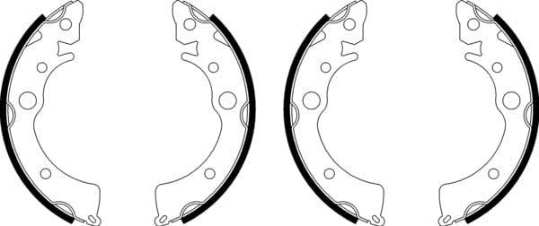 Mintex Brake Shoes Full Set Of 4 Rear With Wheel Brake Cylinder Not Pre-Mounted MSK094 - image 4