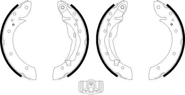 Mintex Brake Shoes Full Set Of 4 Rear With Wheel Brake Cylinder Not Pre-Mounted MSK147 - image 4
