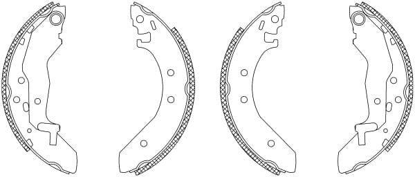 Mintex Brake Shoes Full Set Of 4 Rear With Wheel Brake Cylinder Not Pre-Mounted MSK150 - image 3