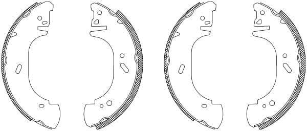 Mintex Brake Shoes Full Set Of 4 Rear With Wheel Brake Cylinder Not Pre-Mounted MSK163 - image 3