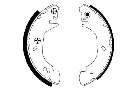 Mintex Brake Shoes Full Set Of 4 Rear With Wheel Brake Cylinder Not Pre-Mounted MSK164 - image 3