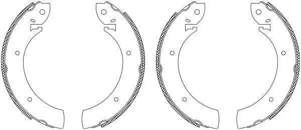 Mintex Brake Shoes Full Set Of 4 Rear With Wheel Brake Cylinder Not Pre-Mounted MSK171 - image 3