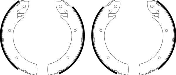 Mintex Brake Shoes Full Set Of 4 Rear With Wheel Brake Cylinder Not Pre-Mounted MSK171 - image 4