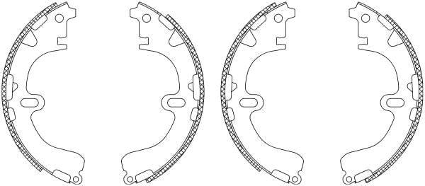 Mintex Brake Shoes Full Set Of 4 Rear With Wheel Brake Cylinder Not Pre-Mounted MSK192 - image 3