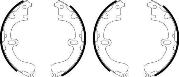 Mintex Brake Shoes Full Set Of 4 Rear With Wheel Brake Cylinder Not Pre-Mounted MSK192 - image 4