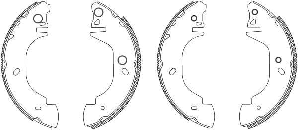 Mintex Brake Shoes Full Set Of 4 Rear With Wheel Brake Cylinder Not Pre-Mounted MSK217 - image 3