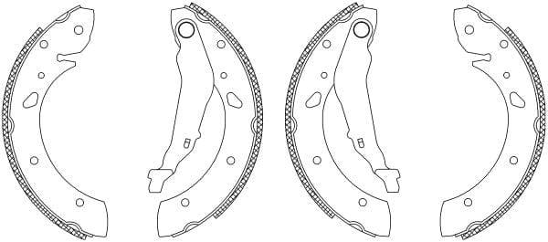 Mintex Brake Shoes Full Set Of 4 Rear With Wheel Brake Cylinder Not Pre-Mounted MSK229 - image 3