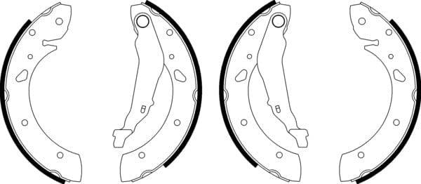 Mintex Brake Shoes Full Set Of 4 Rear With Wheel Brake Cylinder Not Pre-Mounted MSK229 - image 4