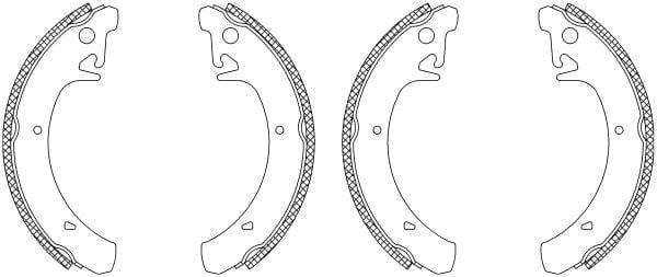Mintex Brake Shoes Full Set Of 4 Rear With Wheel Brake Cylinder Not Pre-Mounted MSK283 - image 3