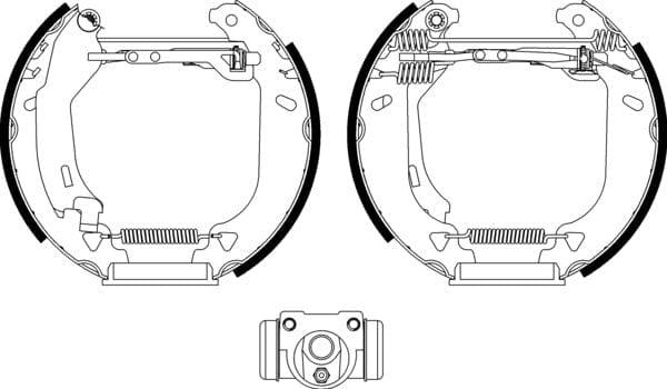 Mintex Brake Shoes Full Set Of 4 Rear With Wheel Brake Cylinder With Adjuster Pre-Assembled MSP018 - image 4