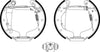 Mintex Brake Shoes Full Set Of 4 Rear With Wheel Brake Cylinder With Adjuster Pre-Assembled MSP041 thumbnail