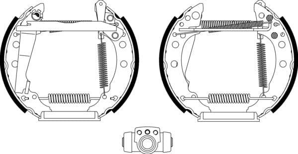 Mintex Brake Shoes Full Set Of 4 Rear With Wheel Brake Cylinder With Adjuster Pre-Assembled MSP047 - image 4