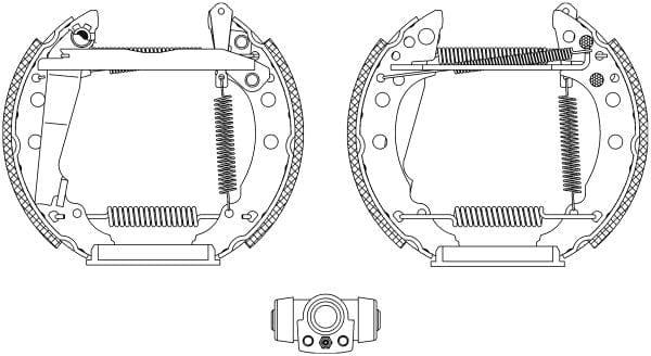 Mintex Brake Shoes Full Set Of 4 Rear With Wheel Brake Cylinder With Adjuster Pre-Assembled MSP049 - image 3