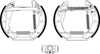 Mintex Brake Shoes Full Set Of 4 Rear With Wheel Brake Cylinder With Adjuster Pre-Assembled MSP049 thumbnail