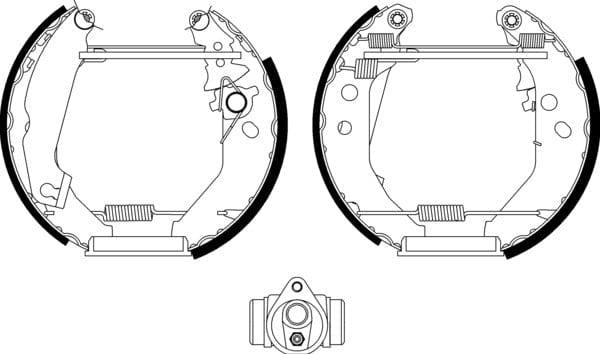 Mintex Brake Shoes Full Set Of 4 Rear With Wheel Brake Cylinder With Adjuster Pre-Assembled MSP063 - image 4