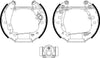 Mintex Brake Shoes Full Set Of 4 Rear With Wheel Brake Cylinder With Adjuster Pre-Assembled MSP064 thumbnail