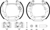 Mintex Brake Shoes Full Set Of 4 Rear With Wheel Brake Cylinder With Adjuster Pre-Assembled MSP082 thumbnail